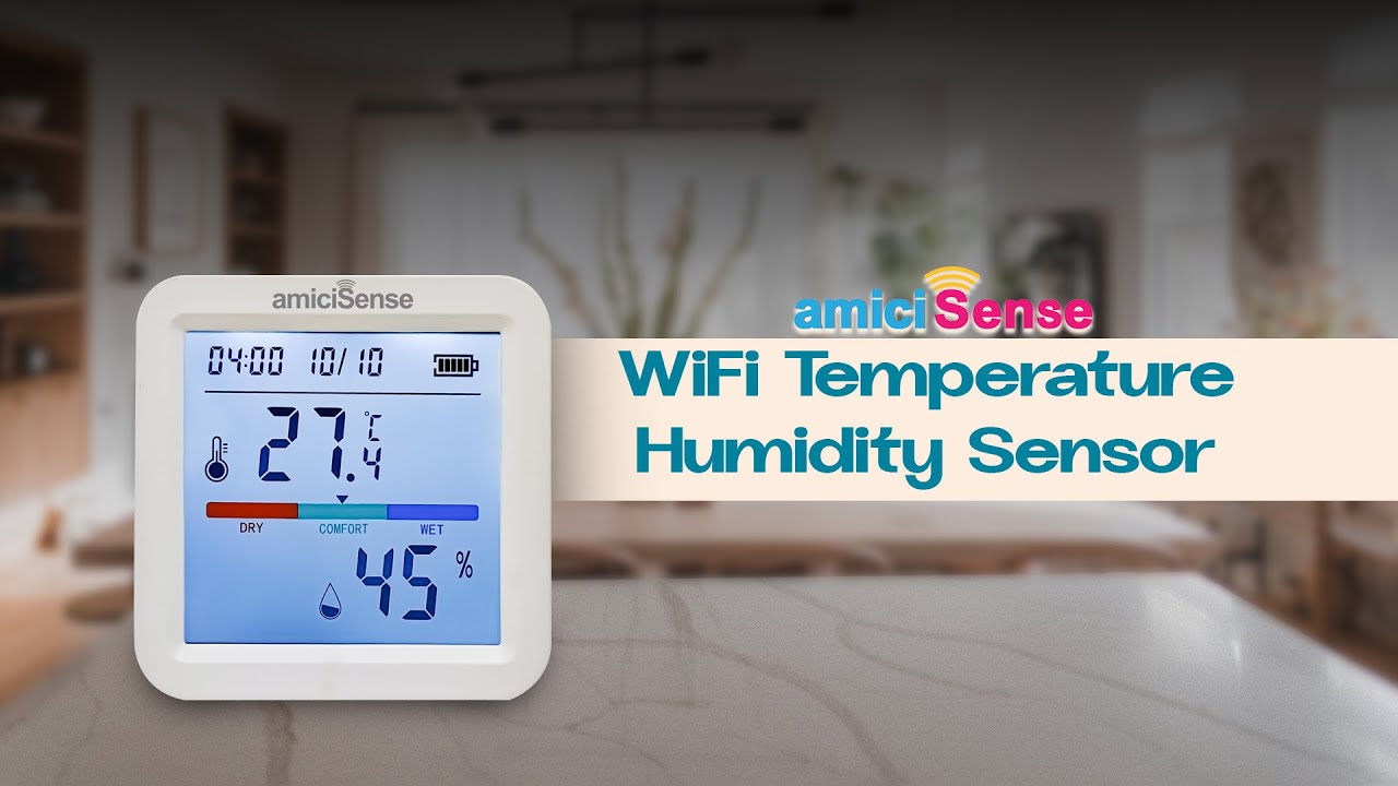 🔧How to setup & install amiciSense WiFi Temperature Humidity Sensor