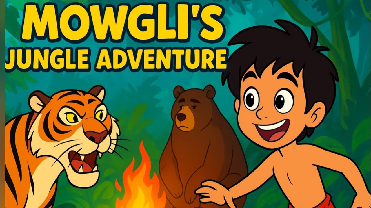 Mowgli's Jungle Adventure | The Jungle Book Animated Story for Kids |  Bedtime story #kids #shorts
