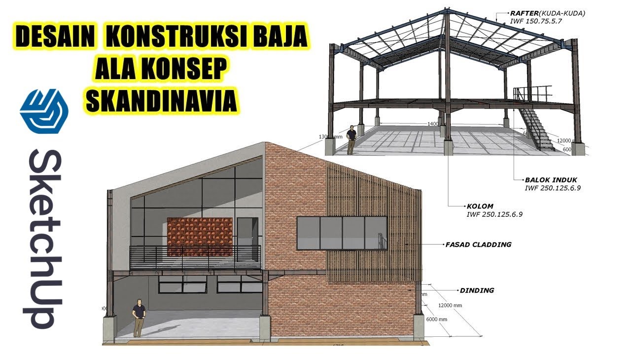 DESAIN KONSTRUKSI BAJA GUDANG KONSEP ALA SKANDINAVIA
