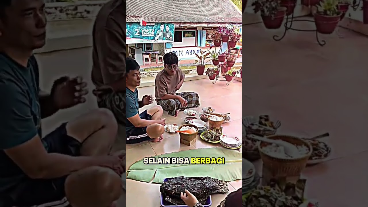 Makan nasi liwet bersama-sama sepertinya adalah kesukaan Ayah Kejora, selain bisa berbagi