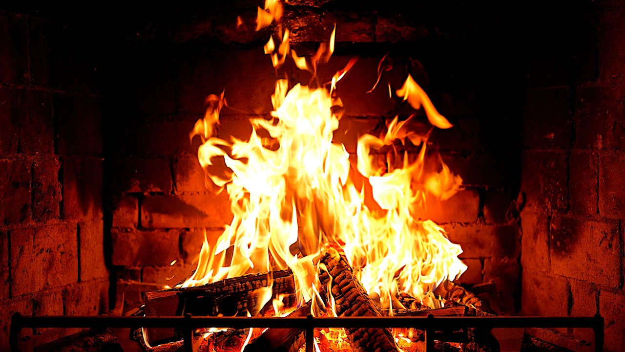 Cozy Fireplace 4K (12 HOURS). Fireplace with Crackling Fire Sounds. Fireplace Ambience