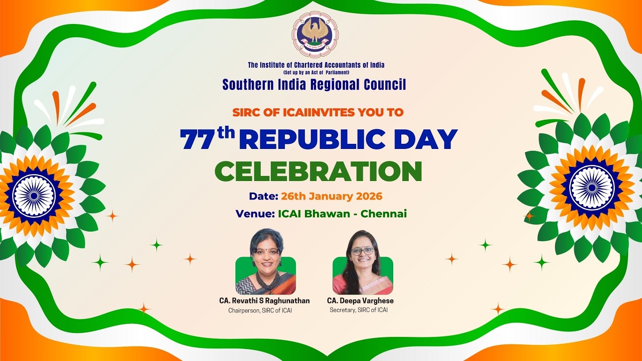 77th  Republic Day Celebration | 26th Jan 2026 | SIRC OF ICAI