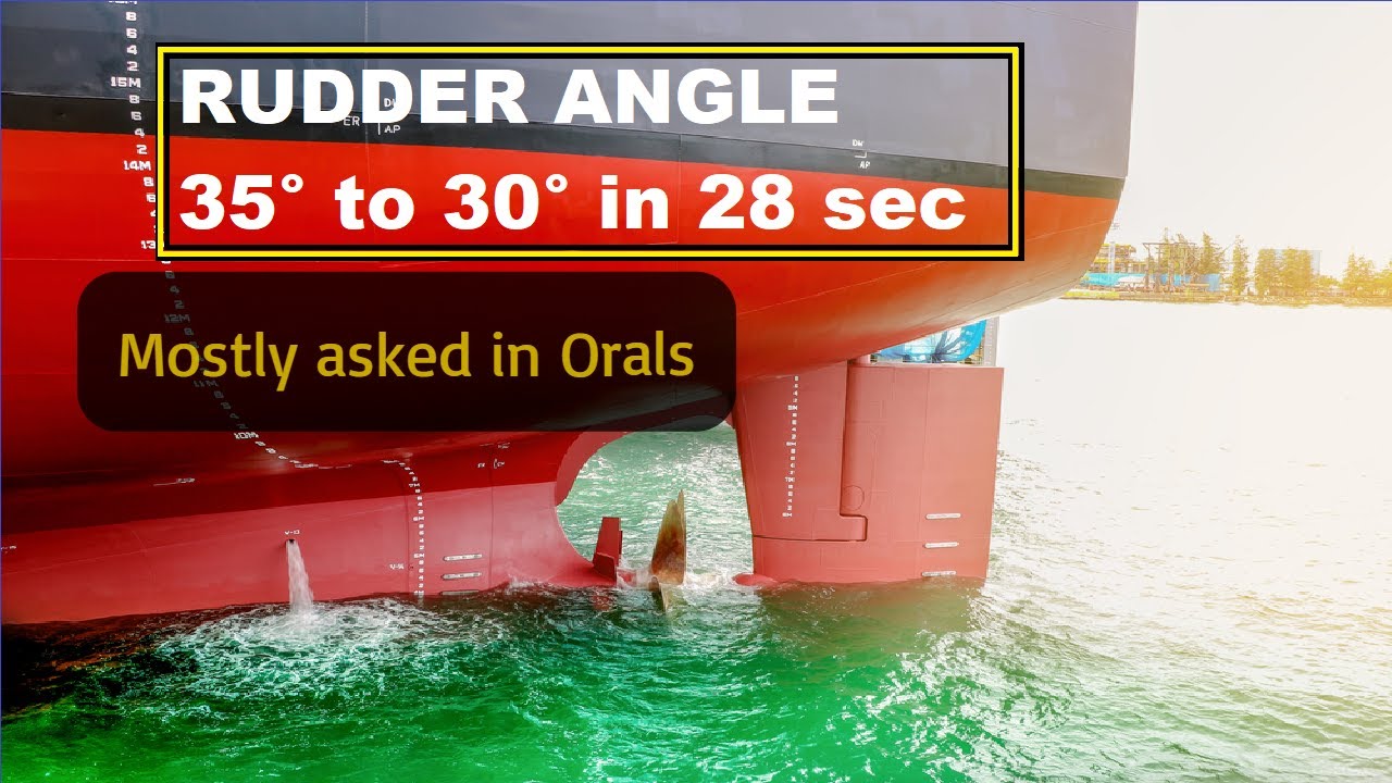 Why Rudder is tested 35° on one side to 30° on other side ? | Imp Points  #Rudder #RudderAngle🚢