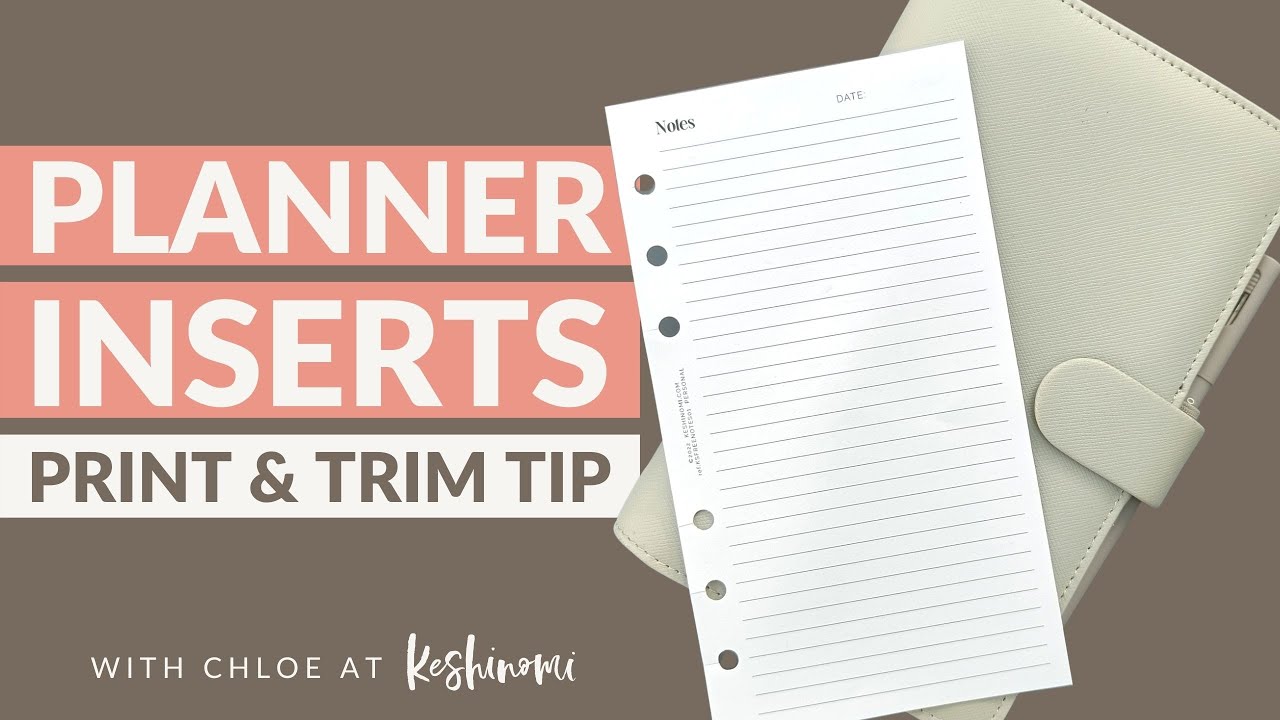 Print & Trim Inserts for Filofax Personal Planner - Genius Tip!