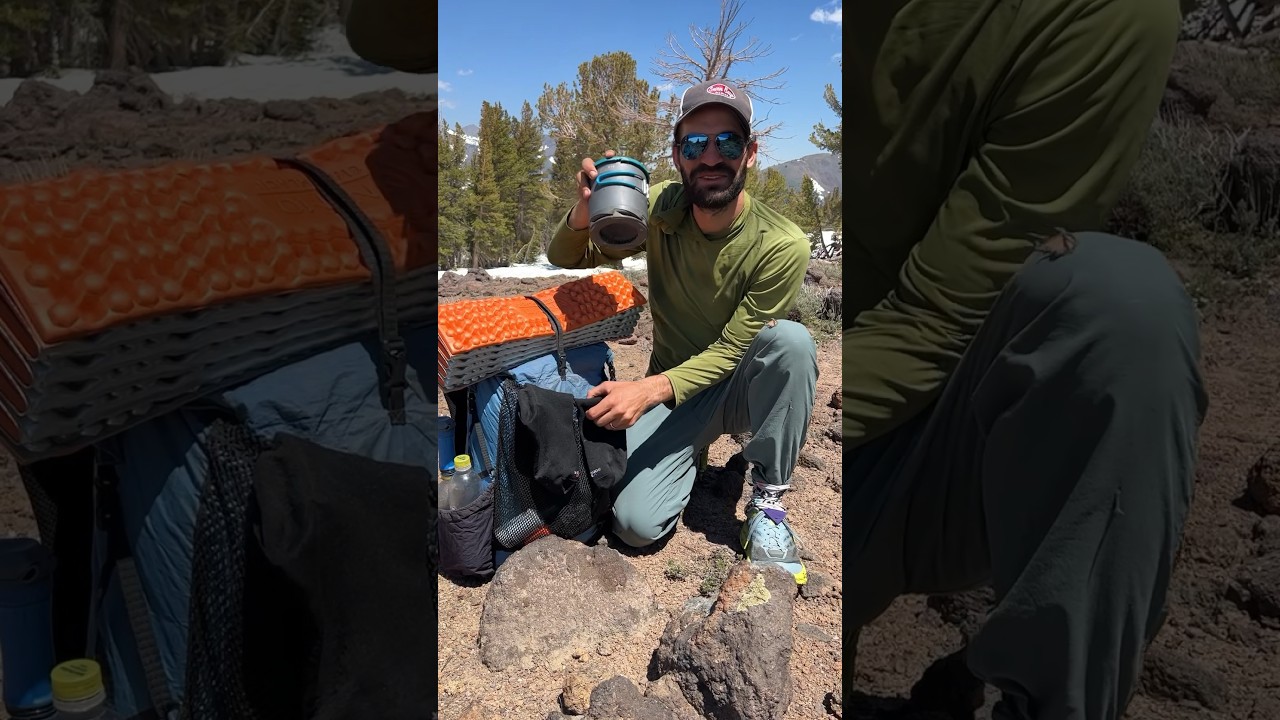 Cold soaking lunch to save fuel on the trail!