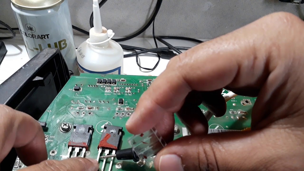 Teste basico para encontrar curto na  inversora de solda arcweld 200i  , parece que vai da certo !