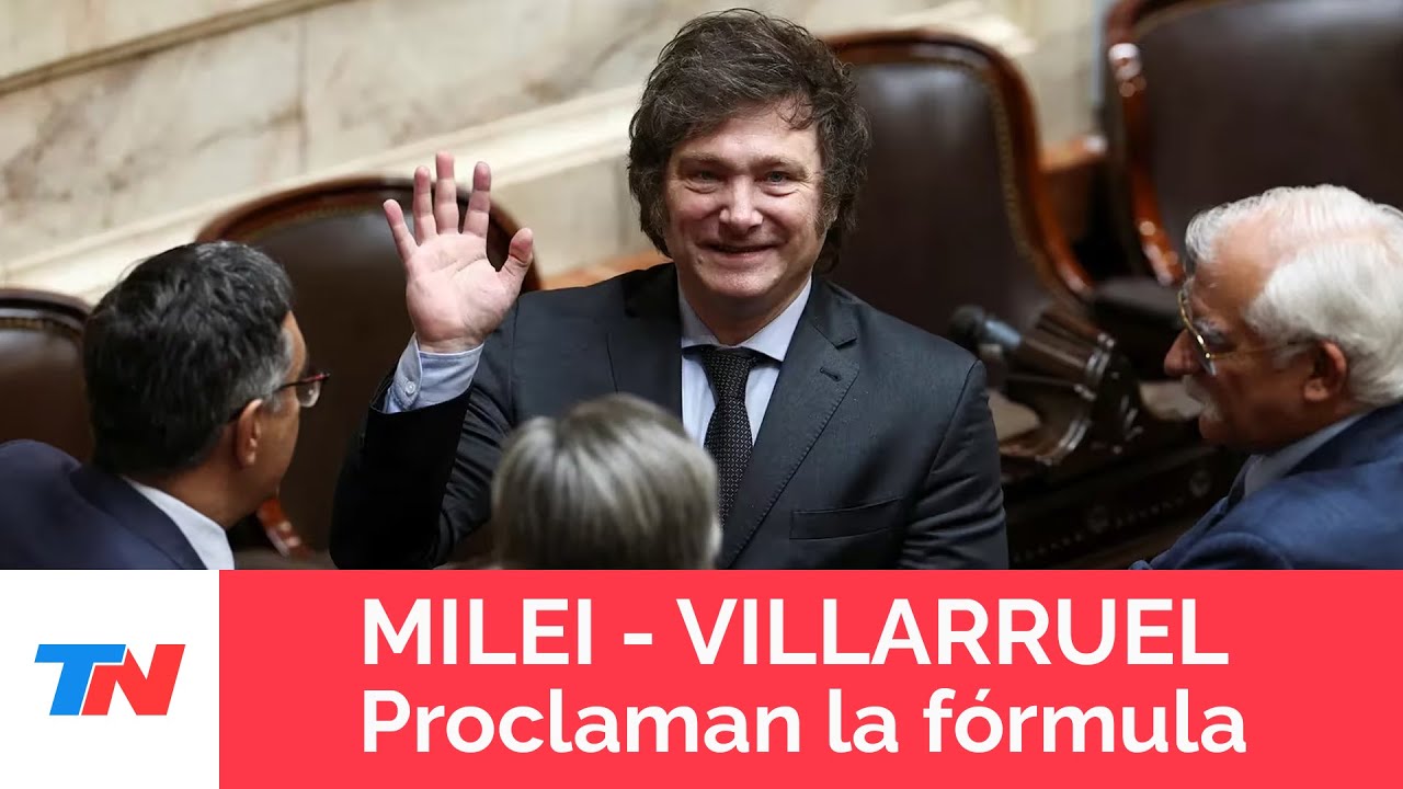 Con la presencia de CFK, la Asamblea Legislativa proclamó presidente y vice a Milei y Villarruel