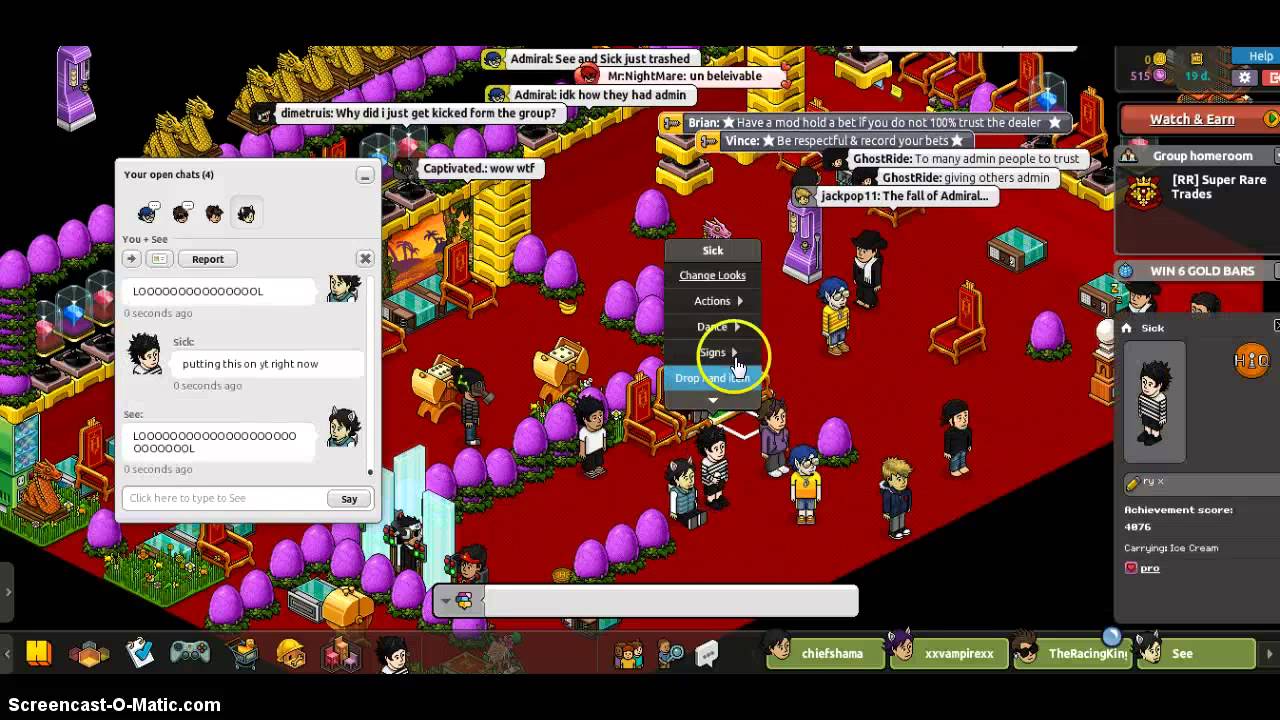 Admiral's Casino Being ejected [2014] Habbo.COM