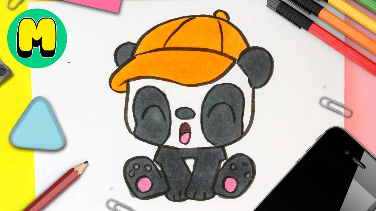 COMO DIBUJAR UN PANDA KAWAII 💖 Dibujos fáciles kawaii 💖Aprende a dibujar animales con Jape