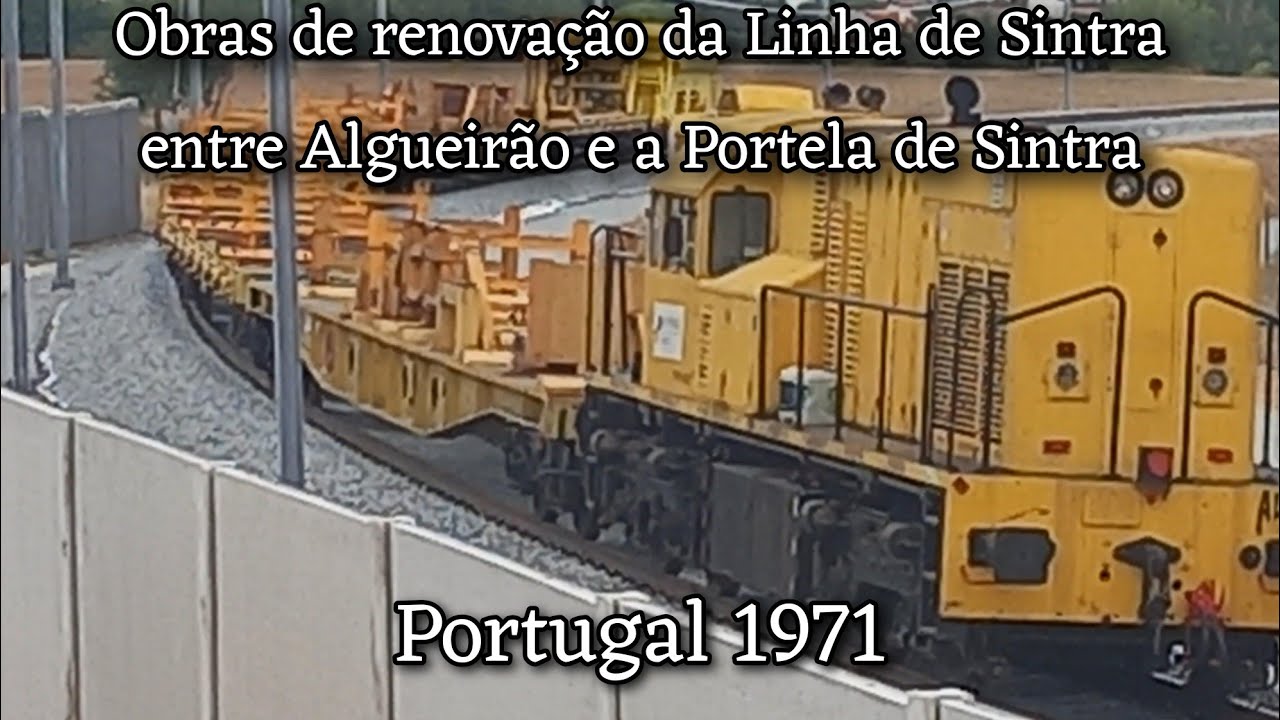 Visita às obras de renovação da Linha de Sintra entre Algueirão e a Portela em 1971