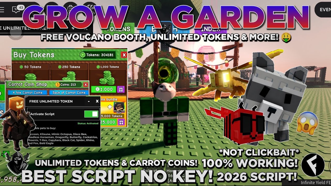 [NEW] Grow A Garden Script OP | *BEST SCRIPT!* FREE UNLIMITED (INF! TOKENS/CARROT COINS) - ROBLOX 🤑🔥