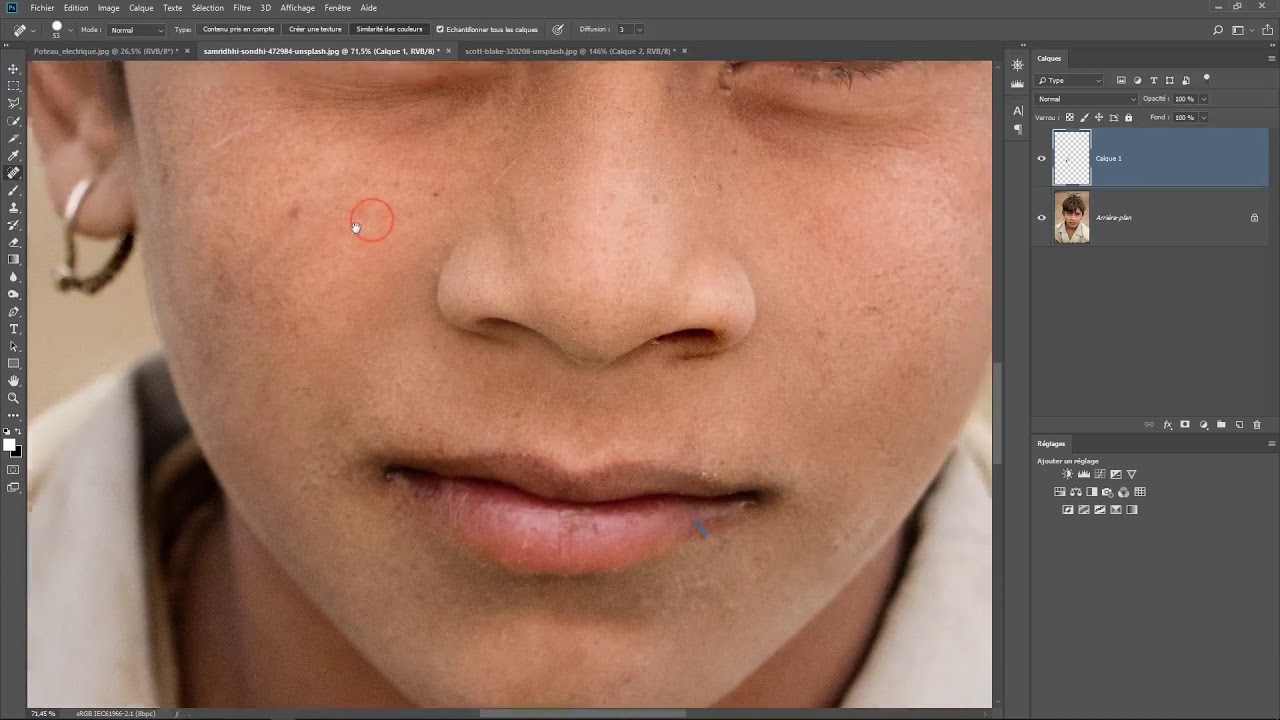 Les outils et techniques de correction dans Photoshop CC