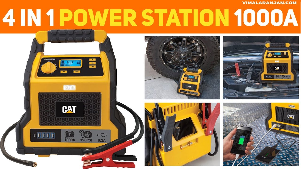 CAT Professional Jump Starter, Air Compressor, Charging and LED Power Station