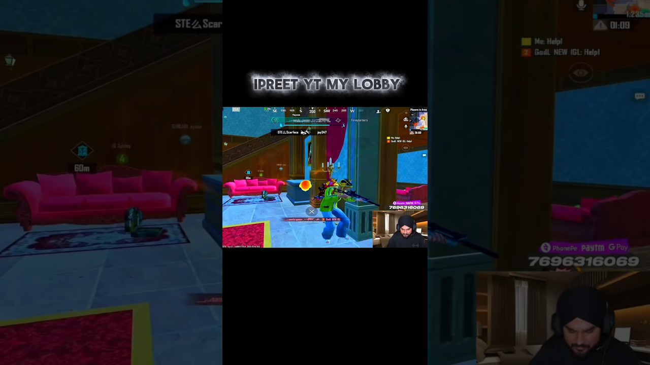 ipreet yt my Lobby ☠️☠️danger mode⚡⚡#bgmishorts #bgmi #gaming #tiktokgame