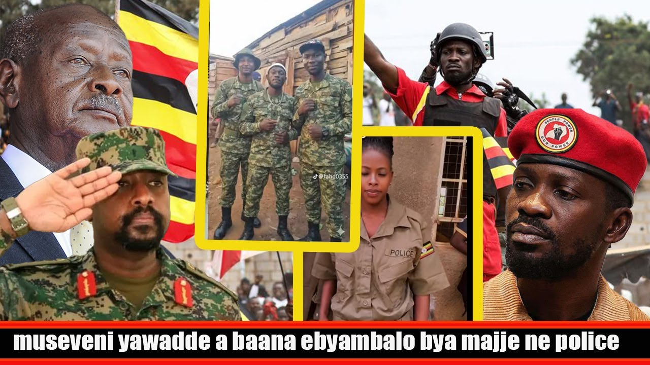 Museveni yawadde abaana abaato na abaabi  ebyambalo bya police na majje!! obunkenke ali ku bunji!!