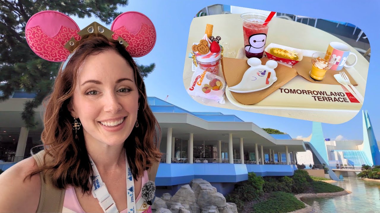 Обзор ресторана Tomorrowland Terrace в Токийском Диснейленде.