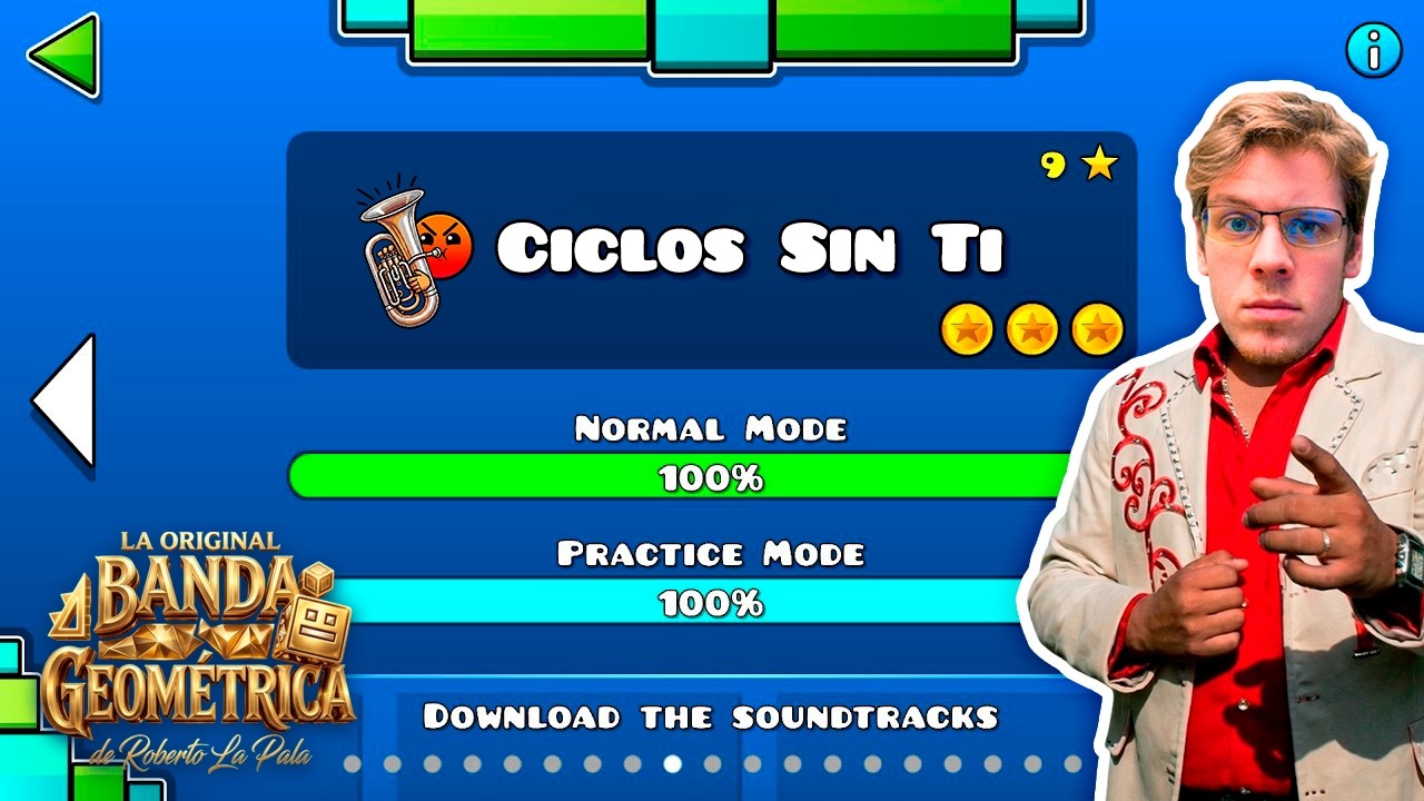 👉 &iquest;C&Oacute;MO SONAR&Iacute;A CYCLES SI FUERA M&Uacute;SICA DE BANDA? 💔 (CICLOS SIN TI) 🎺 Geometry Dash