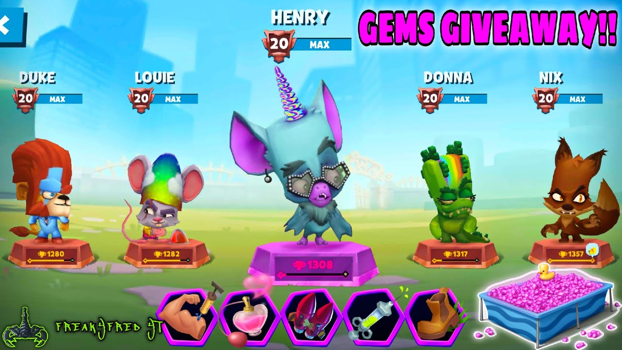 New Unicorn Henry! (Rainbow) Gems Giveaway! 💎 #zooba #gameplay