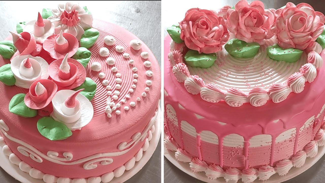 Hermosos pasteles color palo de rosa o rosa viejo | como decorar tortas palo de rosa sencillas