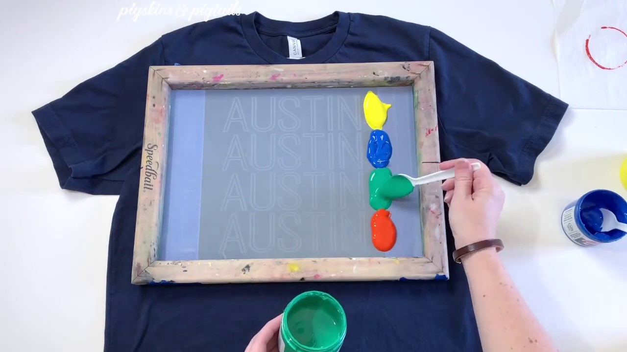 Screen Printing a Color Blend using Vinyl