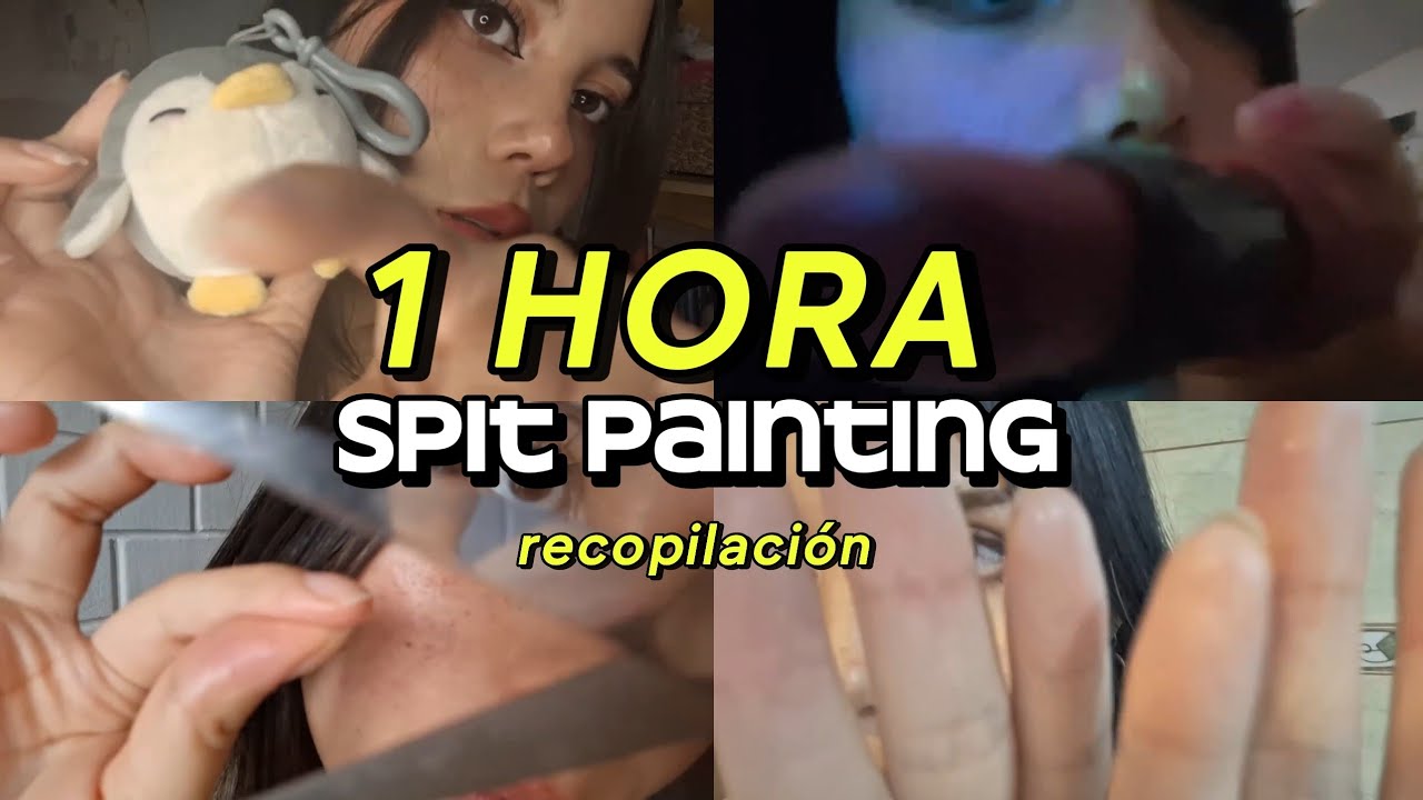ASMR comp | 1 hora de SPIT PAINTING para dormir ♡