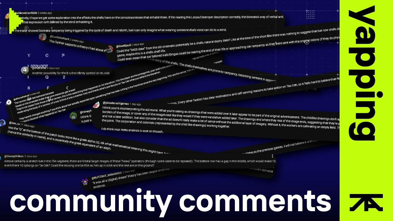 Responding to your Marathon Theories and Comments