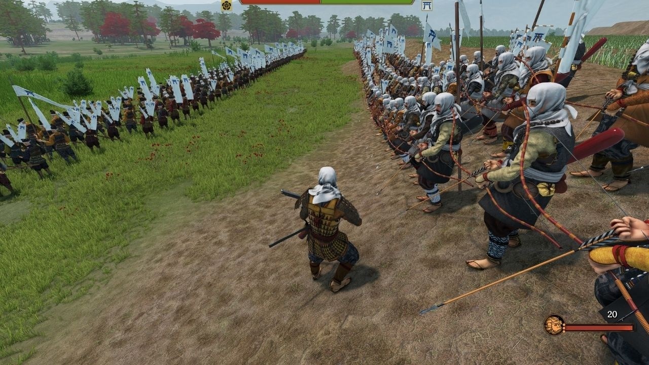 Red samurai against an army of 500 kinai