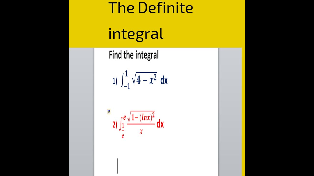 The Definite integral{التكامل المحدد}