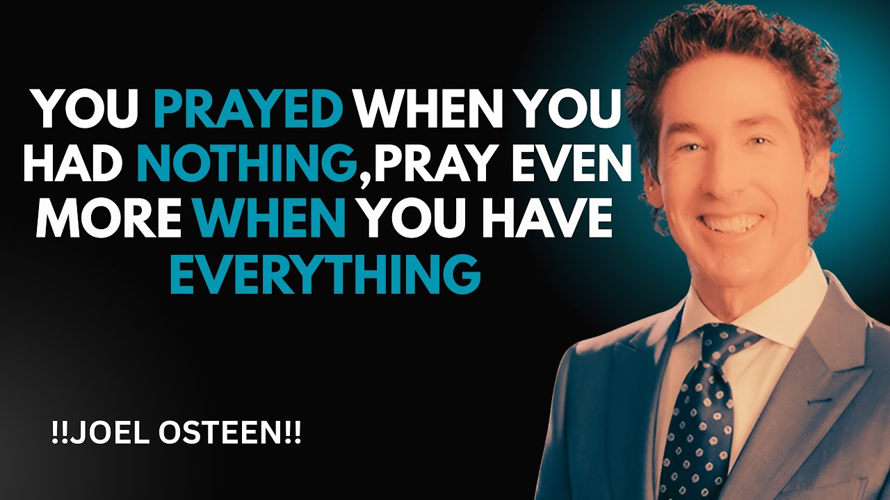 Prayer didn’t just bring you out—it keeps you grounded ! Success is a stewardship, not a destination