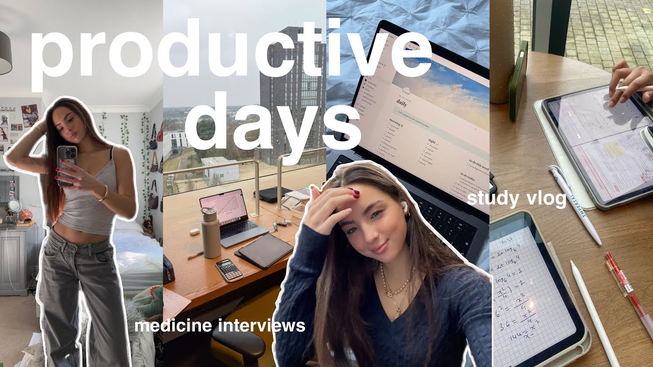 PRODUCTIVE week in my life in exam and (med) INTERVIEW season 🧸study vlog & gym routine