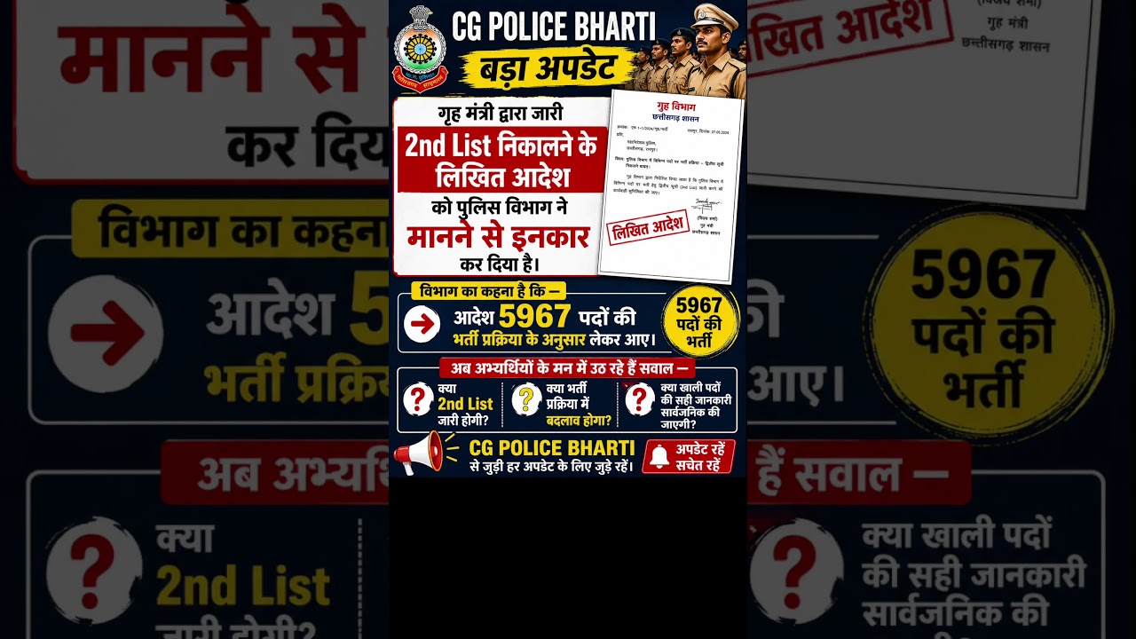 cg police new update | cg police waiting list update today | cg police bharti 2026 news today