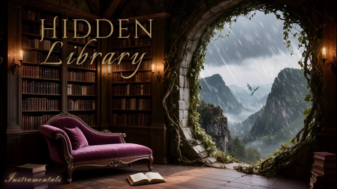 The Library of Quiet Wings | Rainy Mountain Reading Ambience (2 Hours)