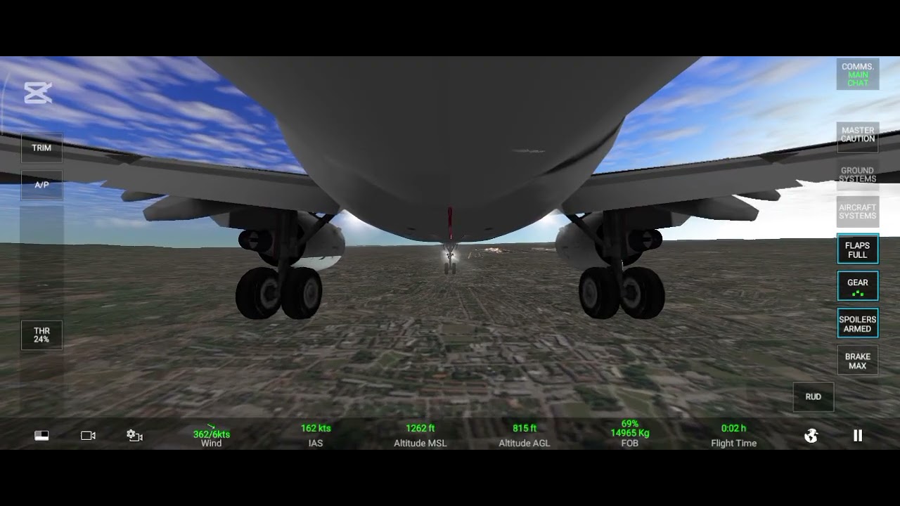 Landing in Lufthansa Airbus A320-214 at Frankfurt.