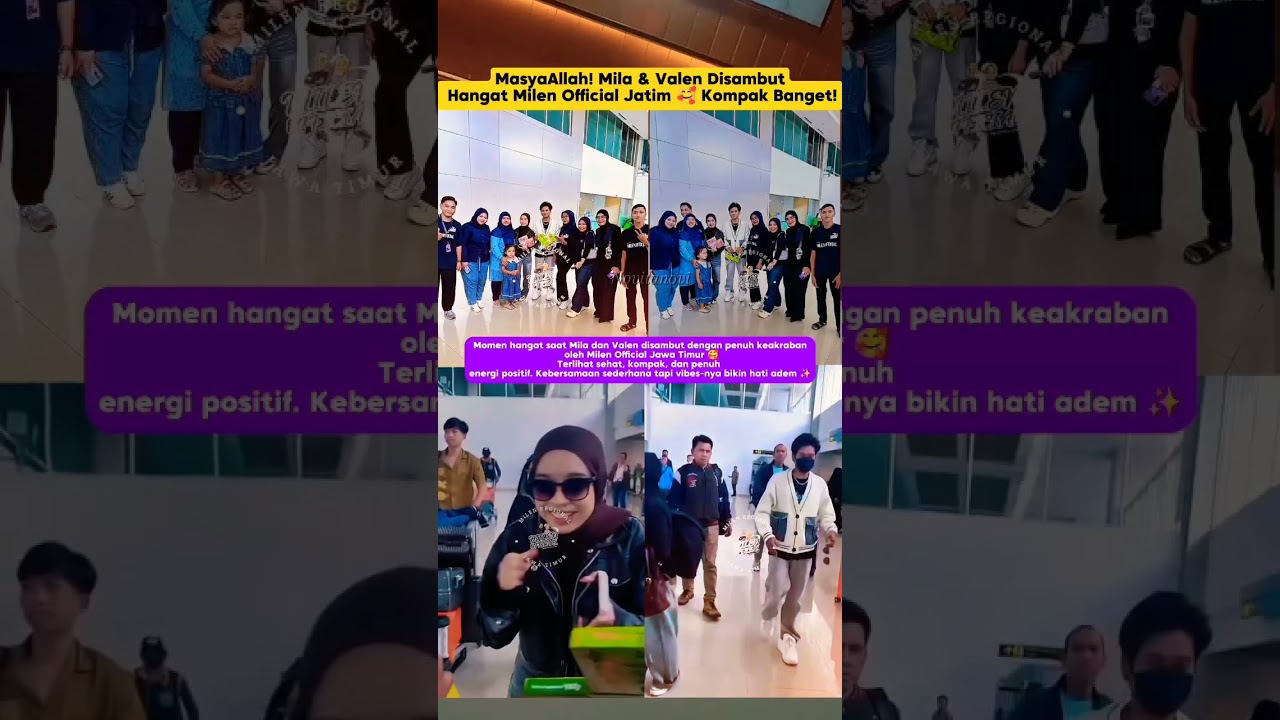 Mila dan Valen disambut hangat oleh fanbase milen official Jatim #mila #valen #milen #da7 #trending