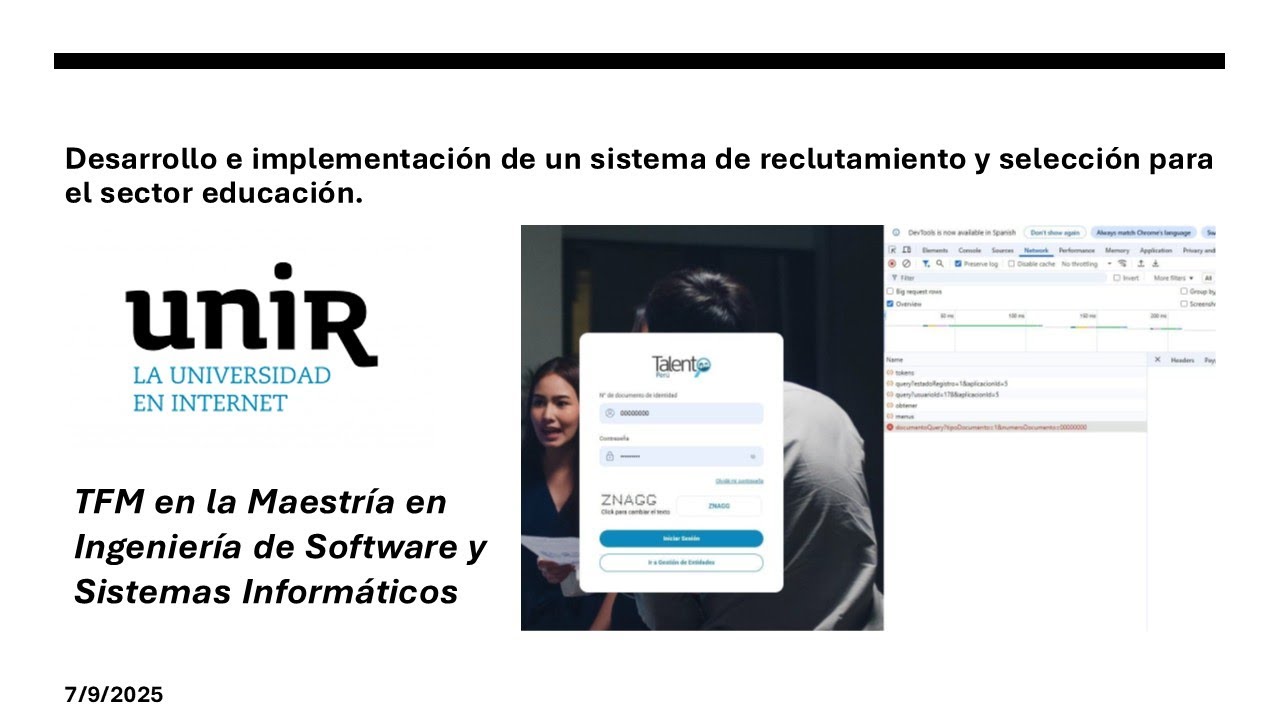 Video de Presentaci&oacute;n TFM UNIR