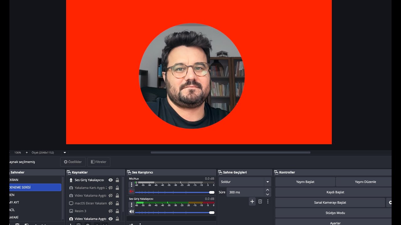 DERS VİDEOLARI İÇİN ÜCRETSİZ OBS STUDIO İLE SAHNE HAZIRLAMA