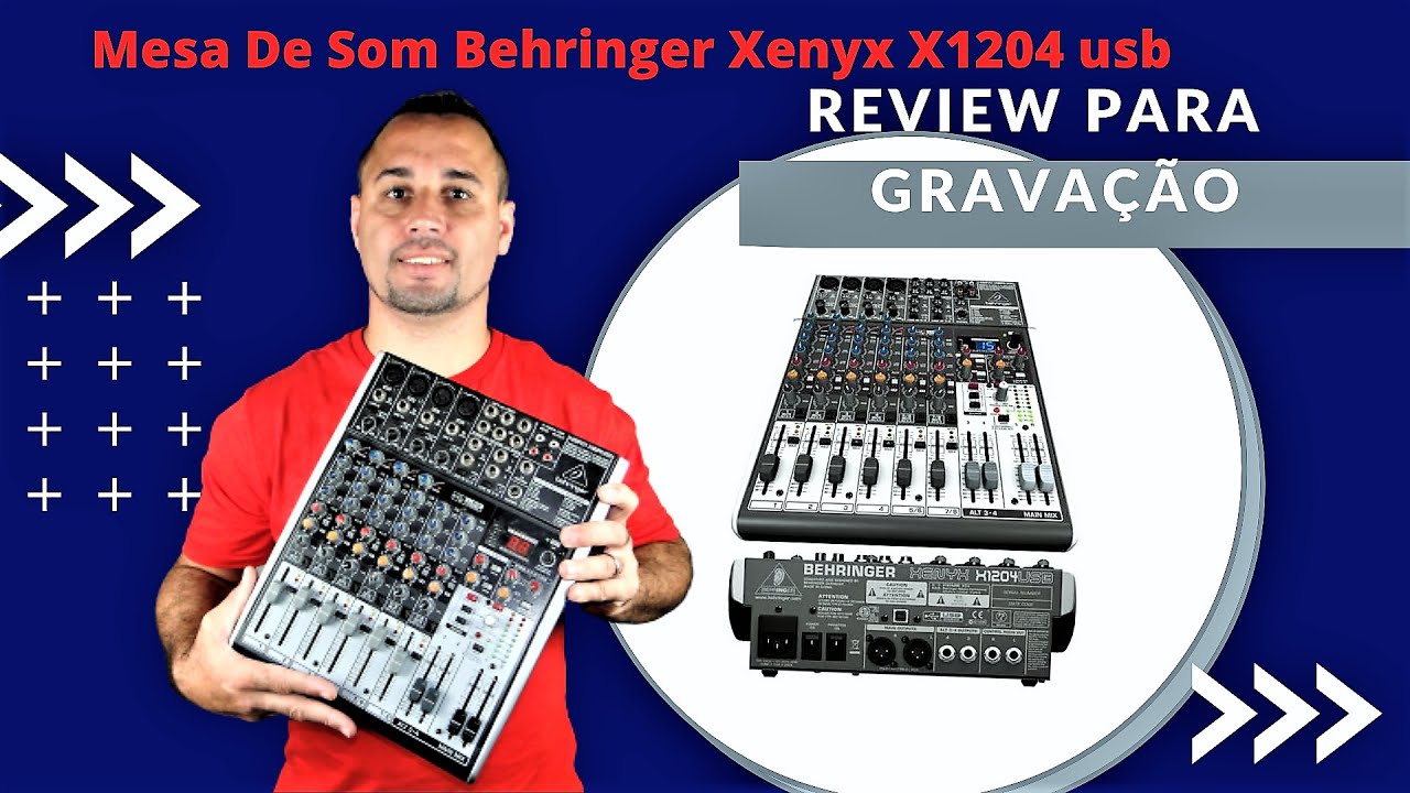 Como fazer gravações na mesa de som Behringer Xenyx 1204usb no  audacity e retorno de Som