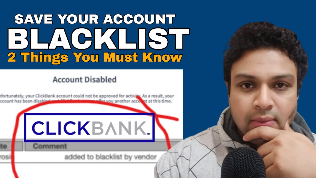 Clickbank Can Suspend Your Account (Stop Getting Blacklist By Vendor)