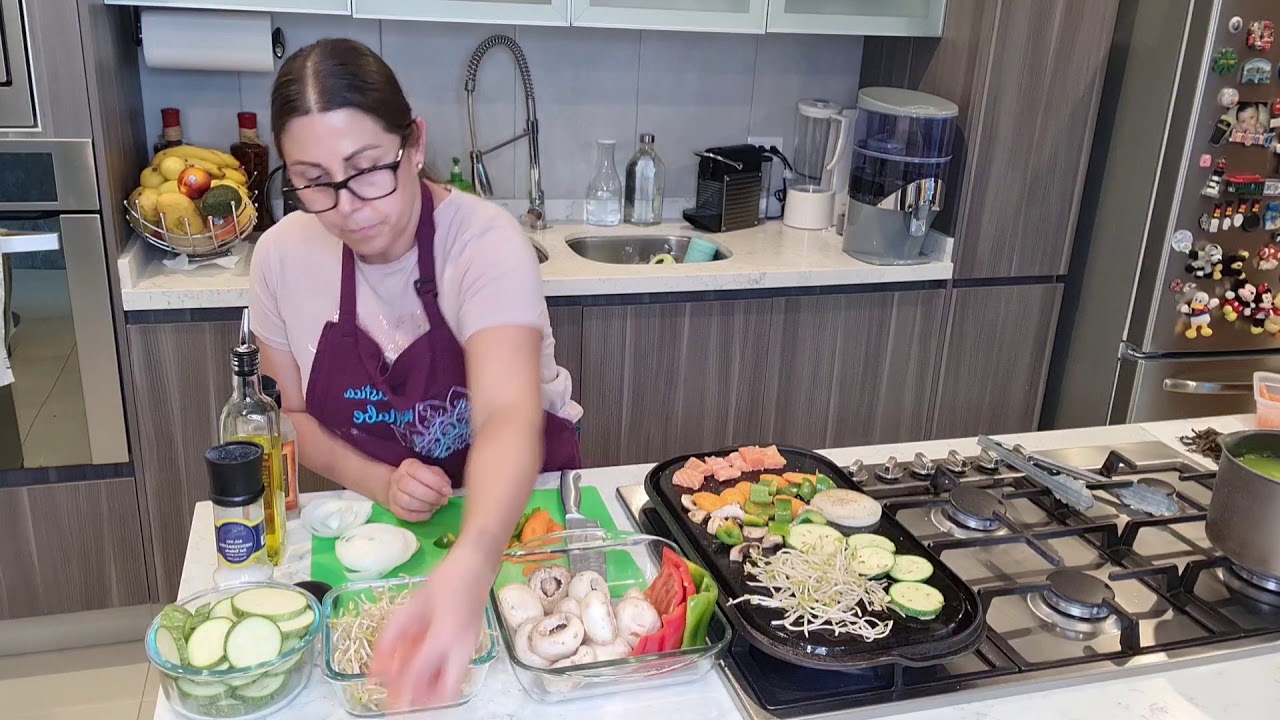 Tepanyaki de Salmón  y verduras #tepanyaki #salmon  #saludable  #quedatenecasa