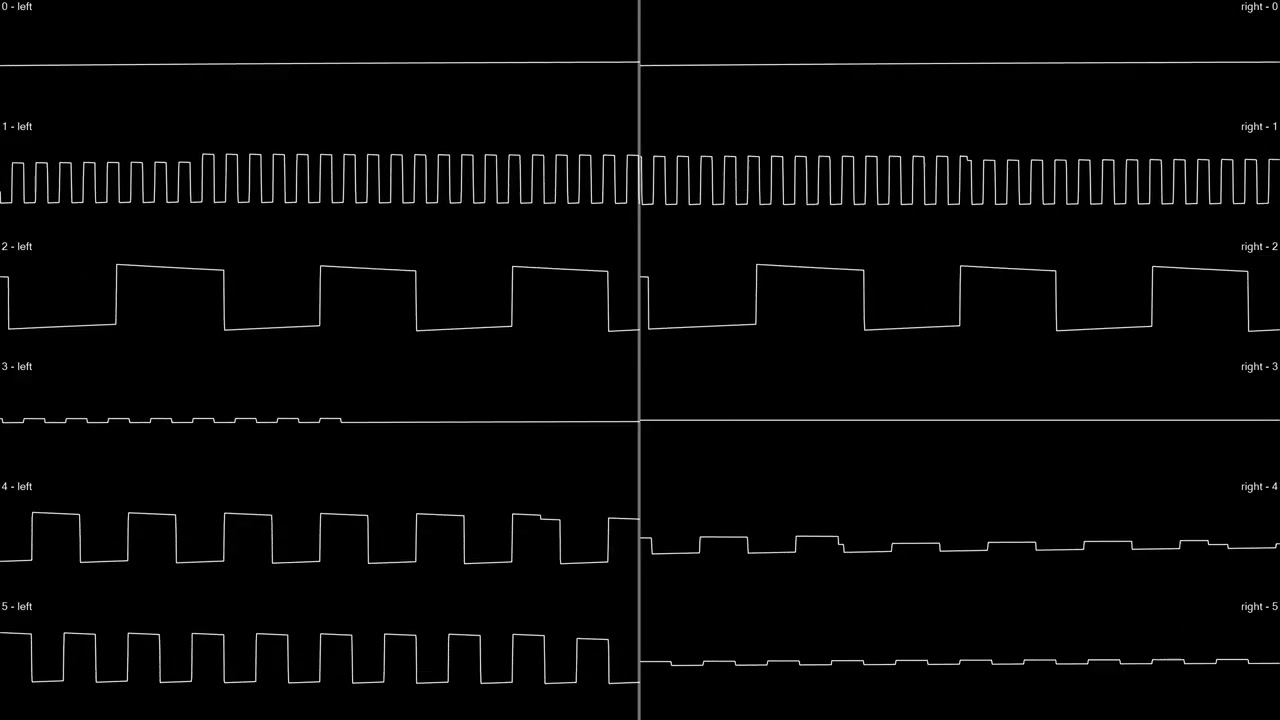 SAM Coupé: Arkanoid 2 intro -  stereo oscilloscope view 4K