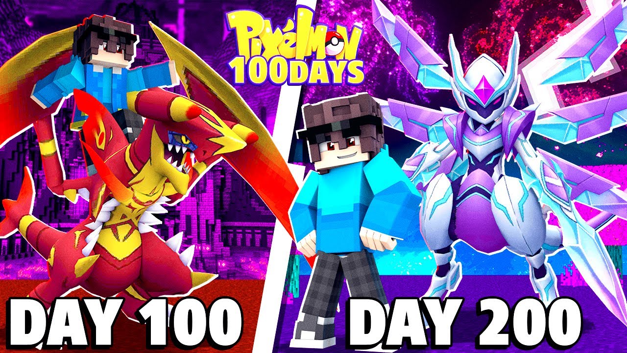 Tóm tắt 200 Ngày Minecraft Pixelmon ULTIMATE Sinh Tồn Siêu Khó !!