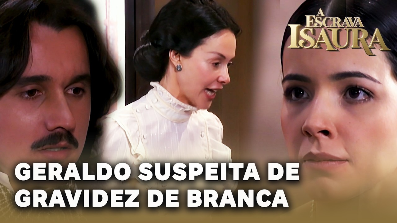A ESCRAVA ISAURA: Geraldo suspeita de Branca estar grávida de Leôncio