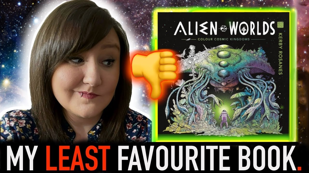 COLOURING IN A BOOK I DON’T LIKE 😩 | Alien Worlds Colour Along