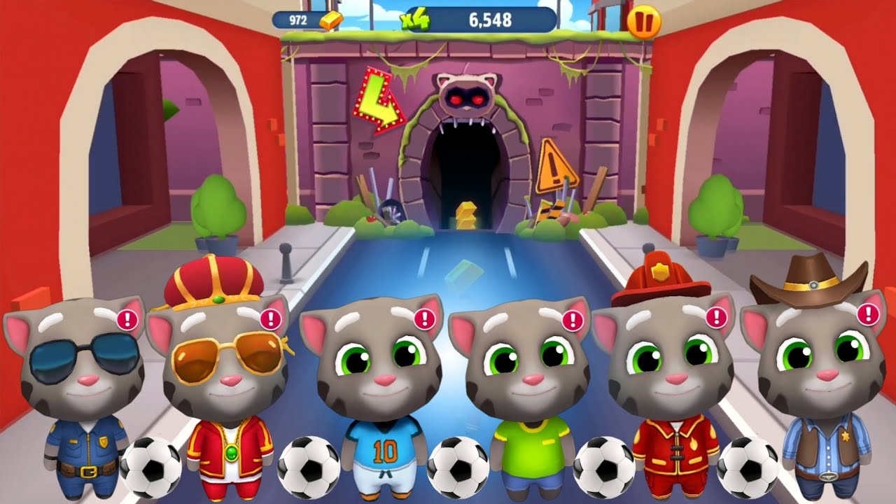 Talking Tom Gold Run 2016 - Tom - Cowboy Tom - Agent Tom - Fireman Tom - Football Tom
