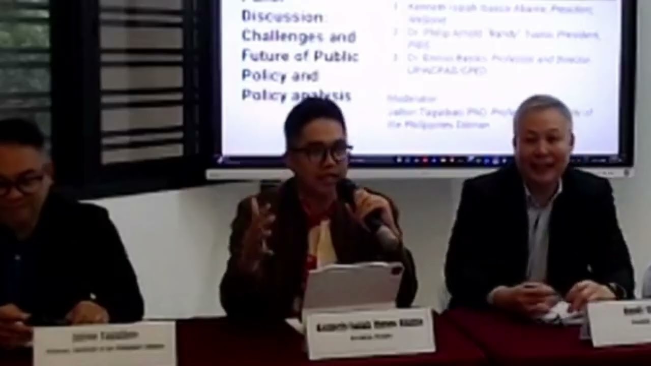 Tuaño shares policy research insights at Center for Policy and Executive Development panel