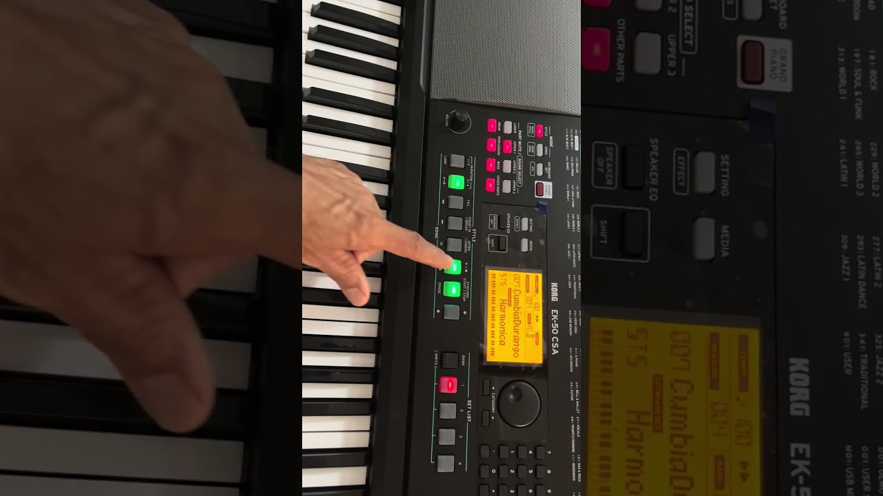 Ritmos del nuevo teclado korg Ek50 csa