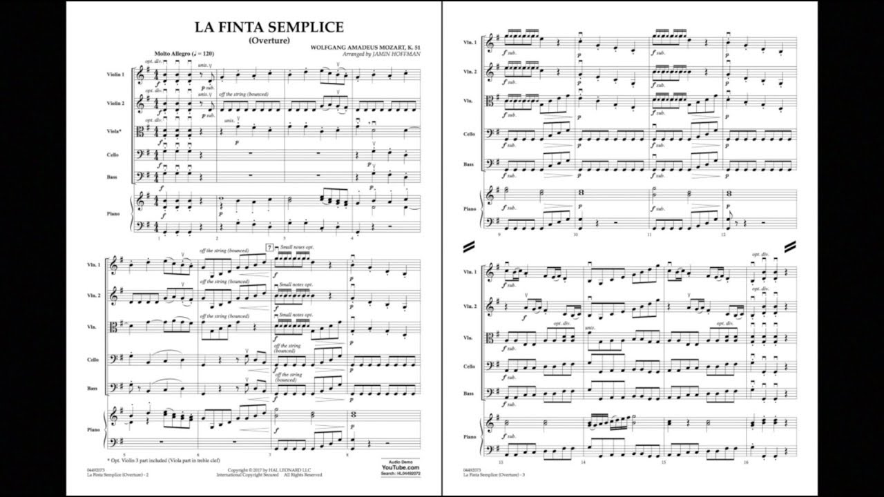 La Finta Semplice (Overture) by W.A. Mozart/arr. Jamin Hoffman