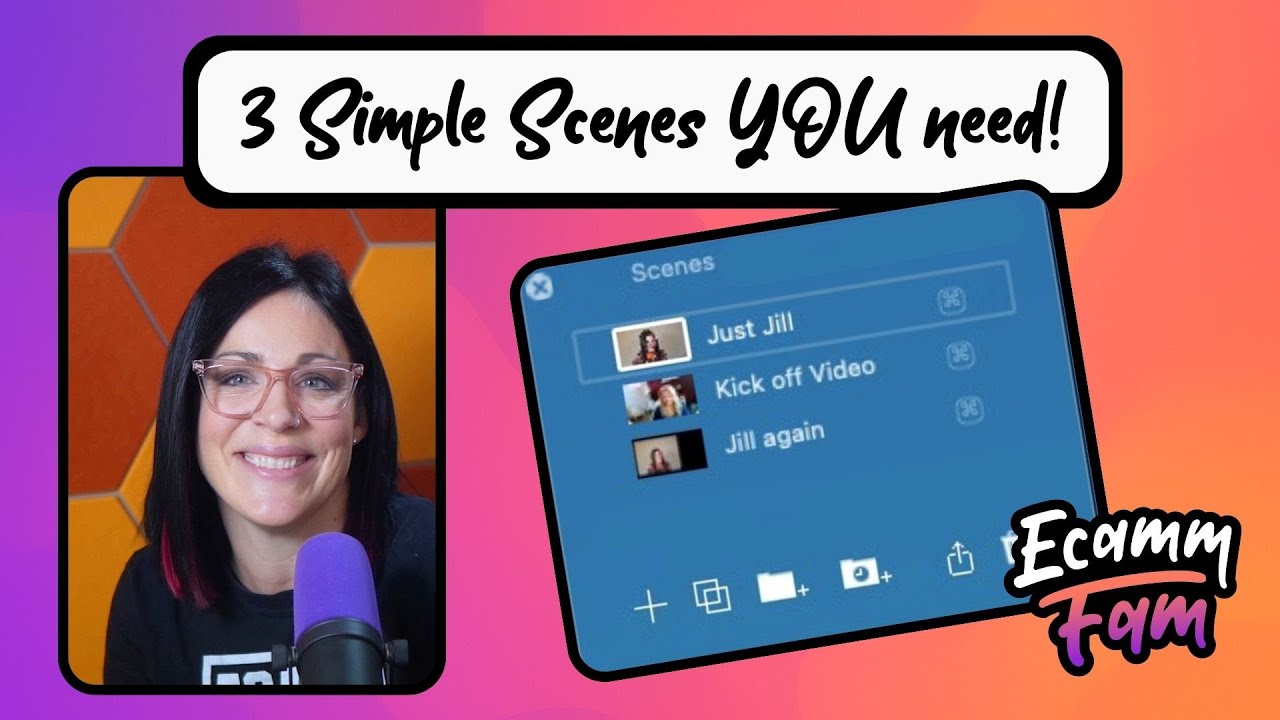 Ecamm Quick Tips |  3 KEY Scenes to get you started!  Camera... video.... camera!