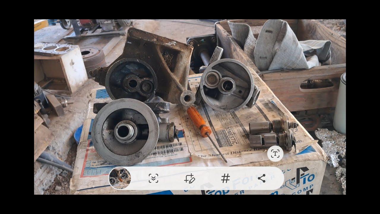 Peugeot 404 ,504 and 505  XN  and XD engines oil filter housings.