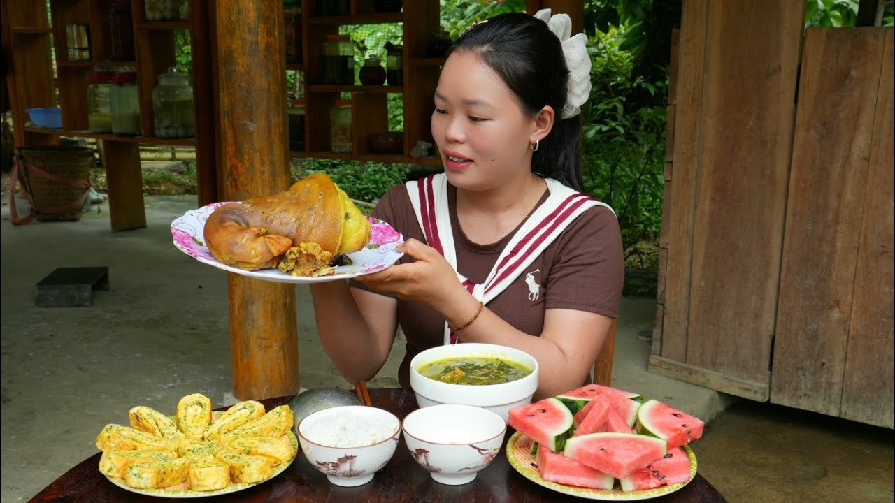 ''Harvesting Watermelon to Sell at Market - Cooking a Meal After a Hard Day''.